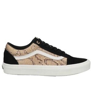 NWT Vans Old Skool Black Suede sneakers with snake print leather low top shoes
